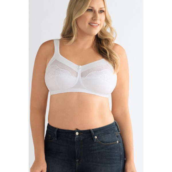 Elegancki miękki biustonosz bez fiszbin biały Amoena Isadora SB 0947