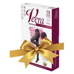 Rajstopy Przeciwżylakowe Veera 70 den Mikrofibra Melanż Ucisk Profilaktyczny