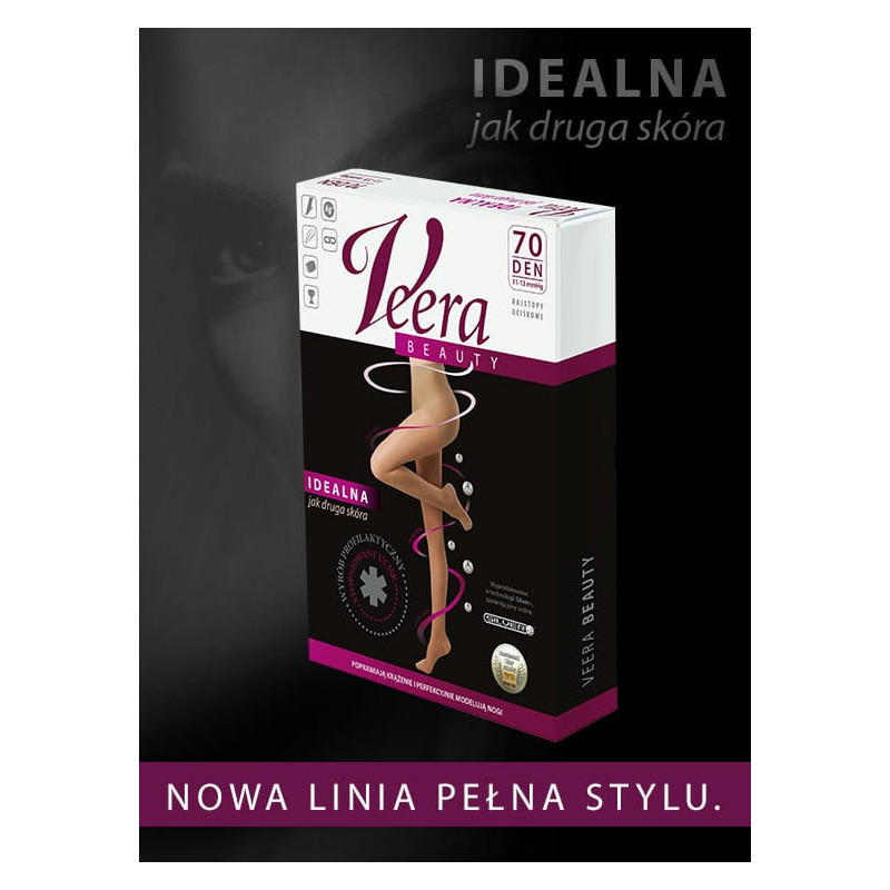Rajstopy Medyczne Uciskowe VEERA BEAUTY 70 DEN SOLEI