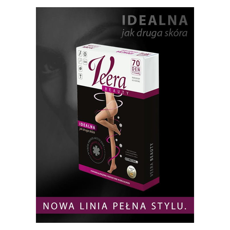 Pończochy Przeciwżylakowe VEERA BEAUTY 70 DEN Ucisk Profilaktyczny