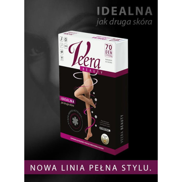 Pończochy Przeciwżylakowe VEERA BEAUTY 70 DEN Ucisk Profilaktyczny