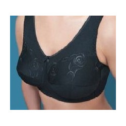 Biustonosz protetyczny do protez piersi w kwiaty czarny Natalia Thuasne