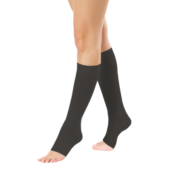 Podkolanówka Przeciwżylakowe Pani Teresa 1 Klasa Kompresji Otwarte Krótkie PT 0408 Czarne