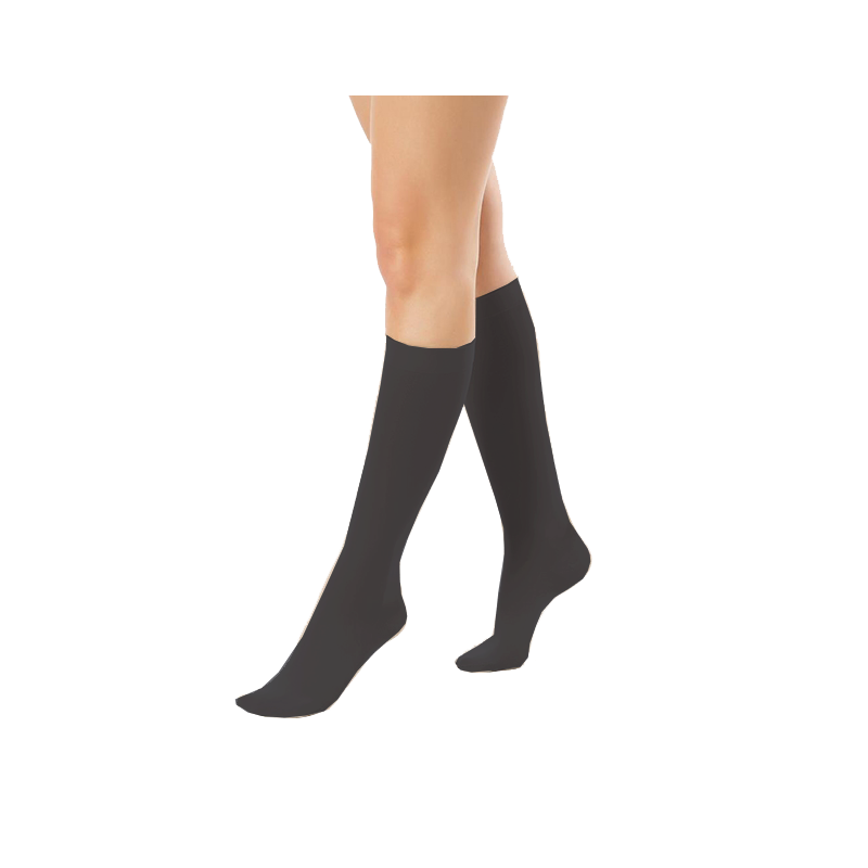 Podkolanówki Przeciwżylakowe Pani Teresa 1 klasa kompresji Zamknięte Krótkie PT 0408 Czarne - Podkolanówki medyczne uciskowe