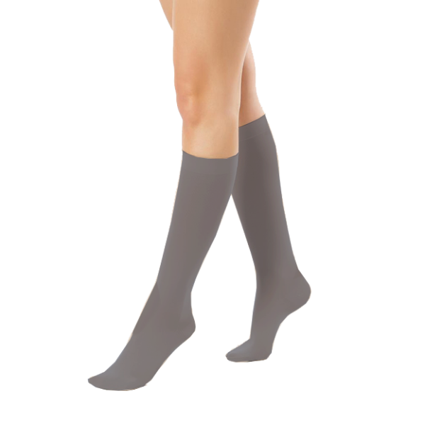 Podkolanówki Przeciwżylakowe Pani Teresa 1 klasa kompresji Zamknięte Krótkie PT 0408 Grafitowe -Podkolanówki medyczne uciskowe