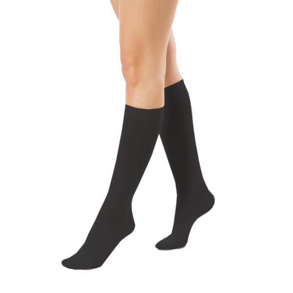 Podkolanówki Przeciwżylakowe Pani Teresa 2 klasa kompresji Zamknięte Długie PT 0405 Czarne - Podkolanówki medyczne uciskowe