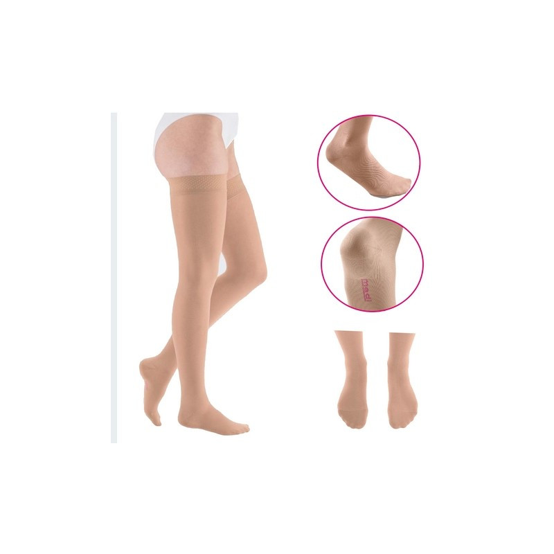 Pończochy Przeciwżylakowe Uciskowe MEDIVEN AG Elegance 1 klasa kompresji Zamknięte Normal MEDI Carmel