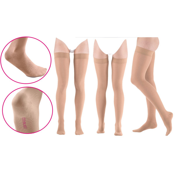 Pończochy Przeciwżylakowe Uciskowe MEDIVEN AG Elegance 1 klasa kompresji Zamknięte Normal MEDI Carmel
