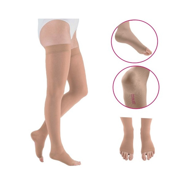 Pończochy Przeciwżylakowe Uciskowe MEDIVEN AG Elegance 2 klasa kompresji Otwarte Krótkie MEDI Carmel