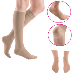 Podkolanówki Przeciwżylakowe MEDIVEN Elegance 2 klasa kompresji Zamknięte Krótkie MEDI Carmel