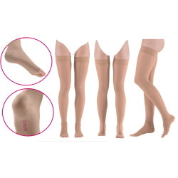 Pończochy Przeciwżylakowe Uciskowe MEDIVEN AG Elegance 2 klasa kompresji Otwarte Krótkie MEDI Kaszmir