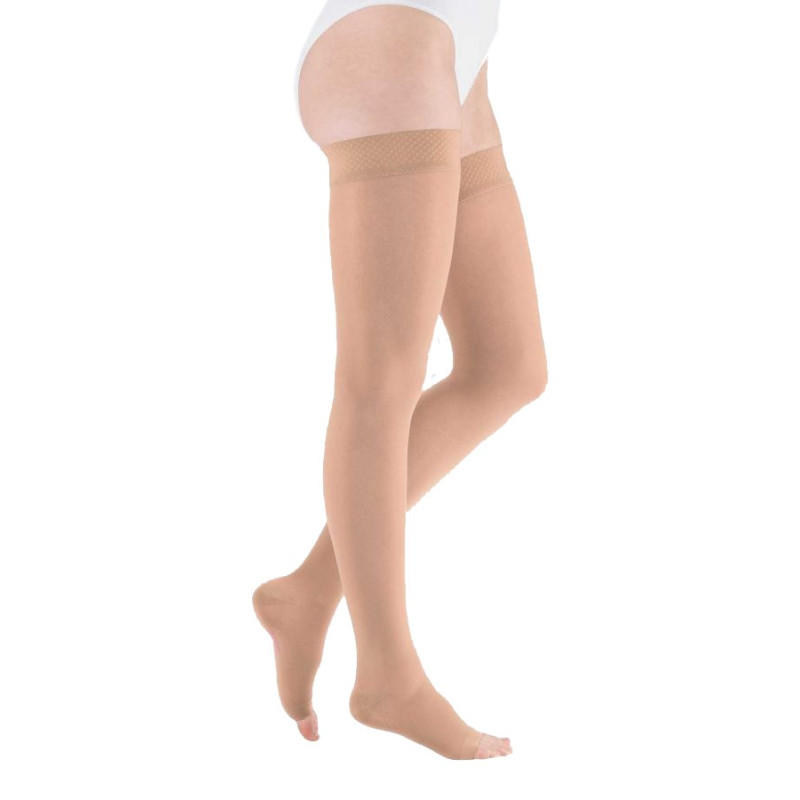 Pończochy Przeciwżylakowe Uciskowe MEDIVEN AG Elegance 1 klasa kompresji Otwarte Krótkie MEDI Kaszmir