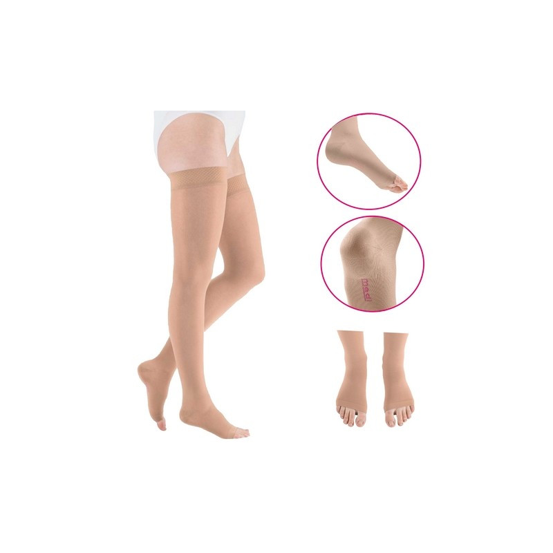 Pończochy Przeciwżylakowe Uciskowe MEDIVEN AG Elegance 1 klasa kompresji Otwarte Normal MEDI Kaszmir