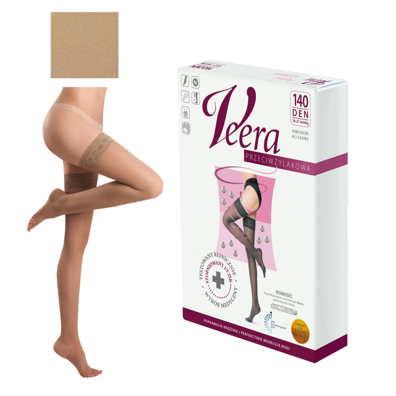 Pończochy Przeciwżylakowe Veera 140 den Solei I Klasa Ucisku Zamkniete palce