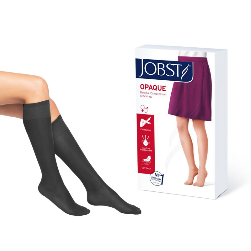 Podkolanówki Na Żylaki Jobst Opaque CCL1 Przeciwżylakowe Czarny
