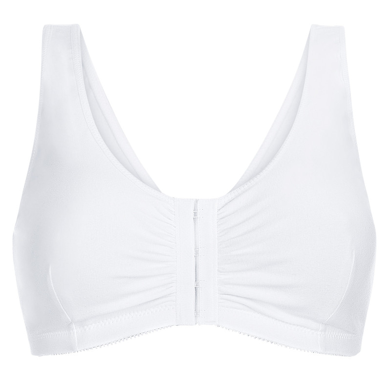 Miękki biustonosz wypoczynkowy bawełniany biały Amoena Frances SB 2128