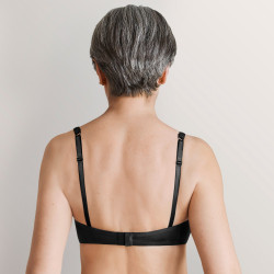 Biustonosz usztywniany bez fiszbin gładki czarny Amoena Lara SBP 0675