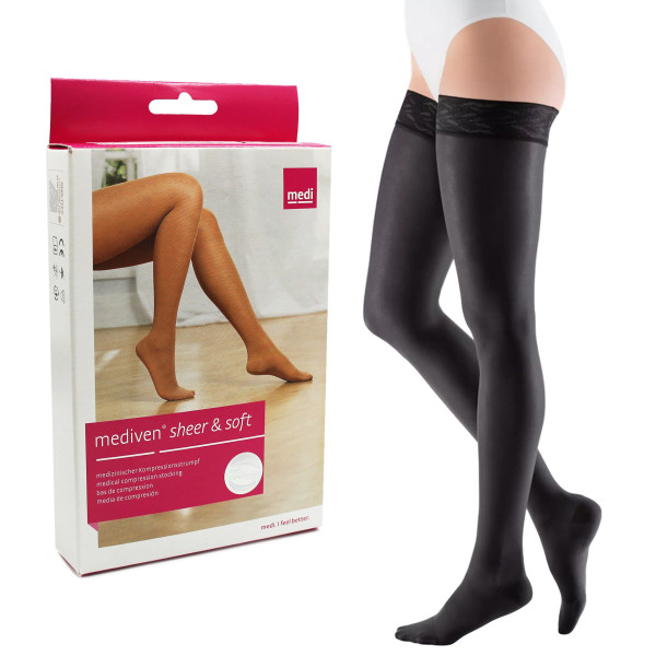 Pończochy Medyczne Przeciwżylakowe Medi Sheer&Soft CCL2 Krótkie