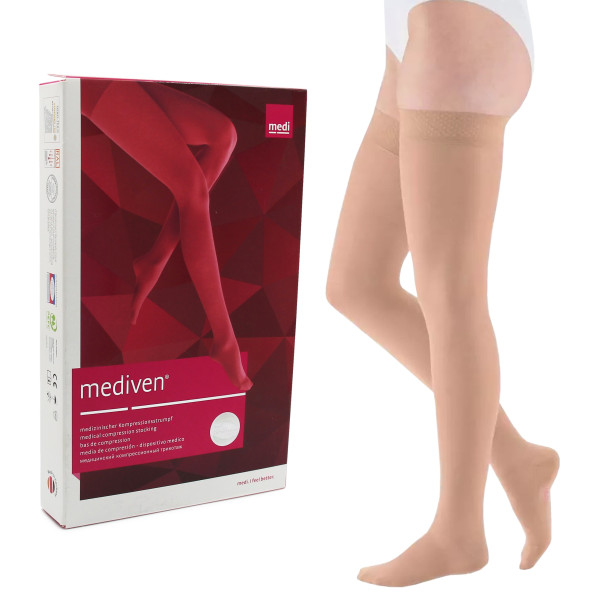 Pończochy Przeciwżylakowe Uciskowe MEDIVEN AG Elegance 1 klasa kompresji Zamknięte Normal MEDI Carmel