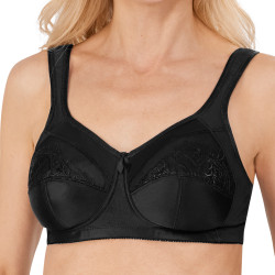 Biustonosz bez fiszbin z kieszonkami czarny Amoena Isadora SB 44114