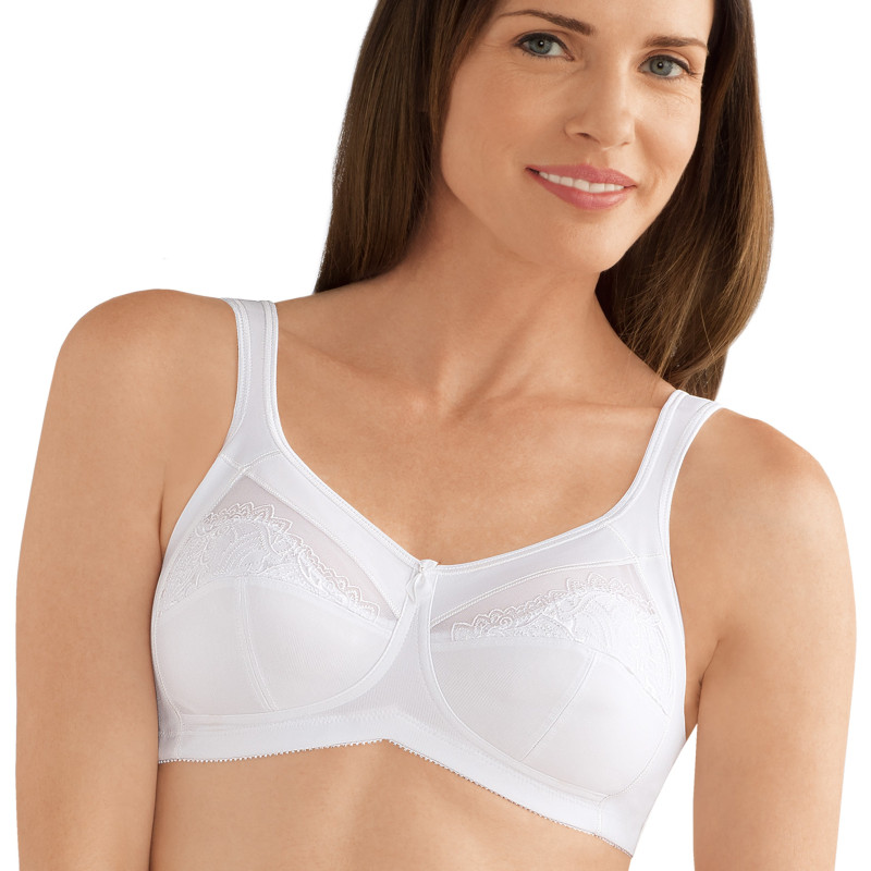 Elegancki miękki biustonosz bez fiszbin biały Amoena Isadora SB 0947