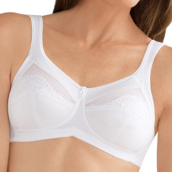Elegancki miękki biustonosz bez fiszbin biały Amoena Isadora SB 0947