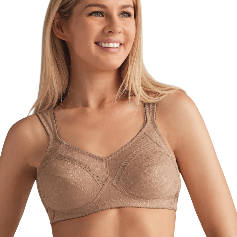 Biustonosz miękki bez fiszbin do protez beżowy Amoena Nora SB