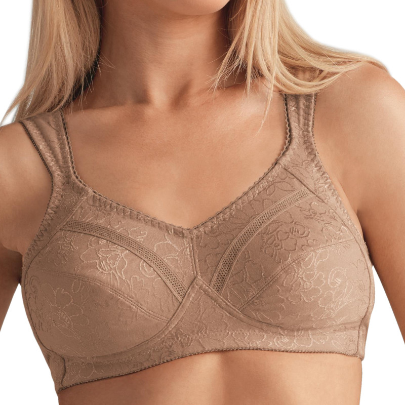 Biustonosz miękki bez fiszbin do protez beżowy Amoena Nora SB