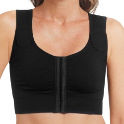 Biustonosz kompresyjny dla amazonek czarny Amoena Sina 45008