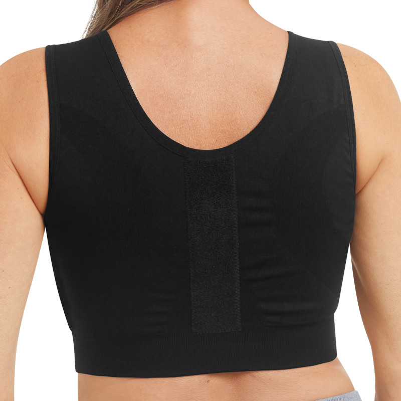 Biustonosz kompresyjny dla amazonek czarny Amoena Sina 45008