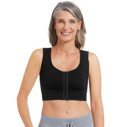 Biustonosz kompresyjny dla amazonek czarny Amoena Sina 45008