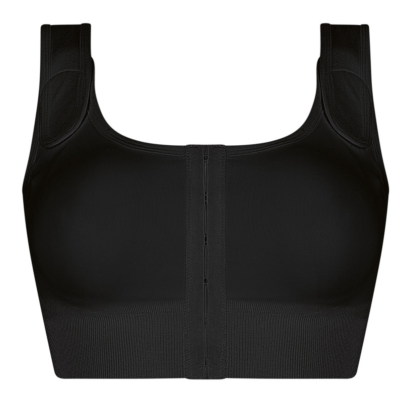 Biustonosz kompresyjny dla amazonek czarny Amoena Sina 45008