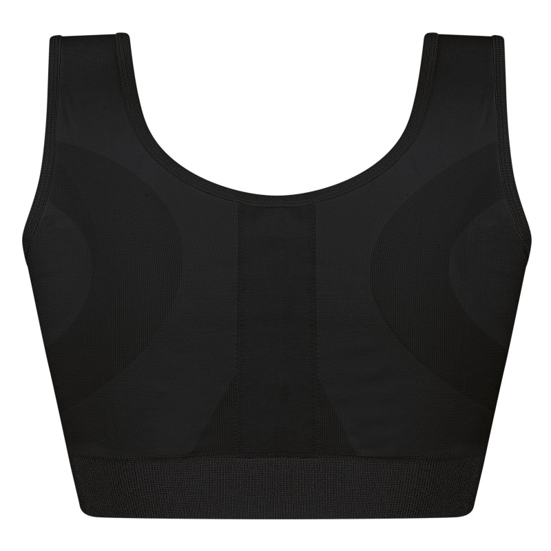 Biustonosz kompresyjny dla amazonek czarny Amoena Sina 45008