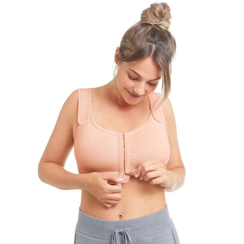 Biustonosz pooperacyjny kompresujący amazonki pudrowy róż Amoena Sina 45006