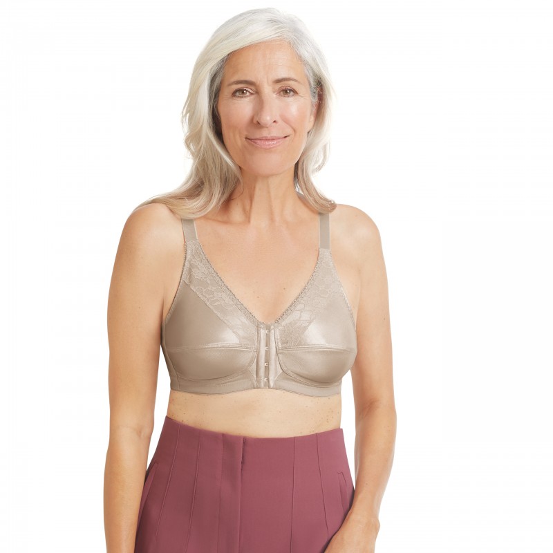 Biustonosz dla amazonki zapinany z przodu beż Amoena Nancy SB 44739