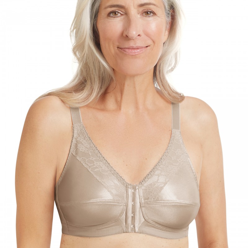 Biustonosz dla amazonki zapinany z przodu beż Amoena Nancy SB 44739