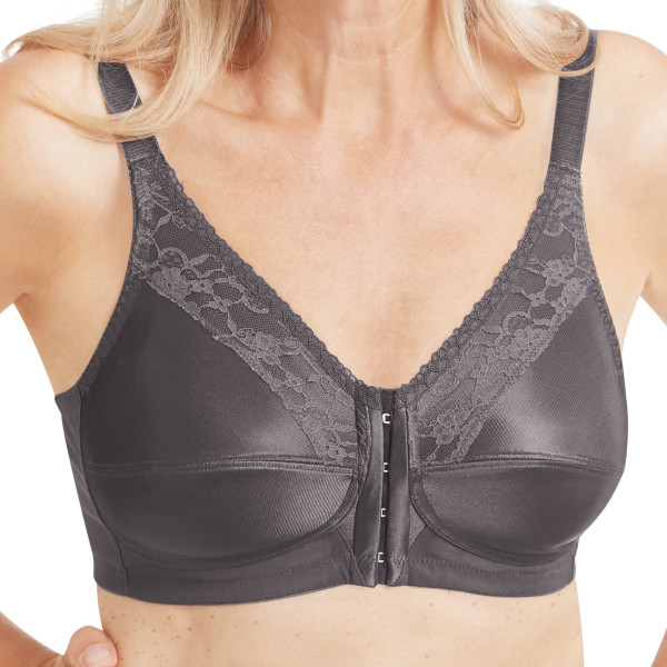 Biustonosz medyczny zapinany z przodu szary Amoena Nancy SB 44740