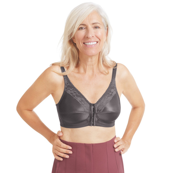 Biustonosz medyczny zapinany z przodu szary Amoena Nancy SB 44740