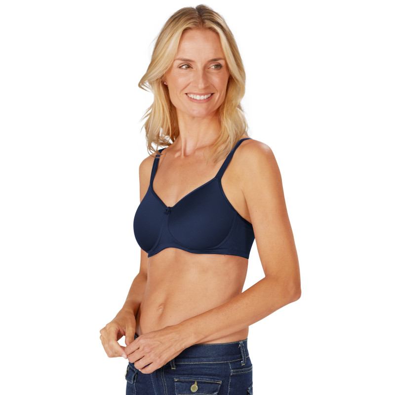 Biustonosz po operacji oszczędzającej piersi granatowy Amoena Mara SBP 44416