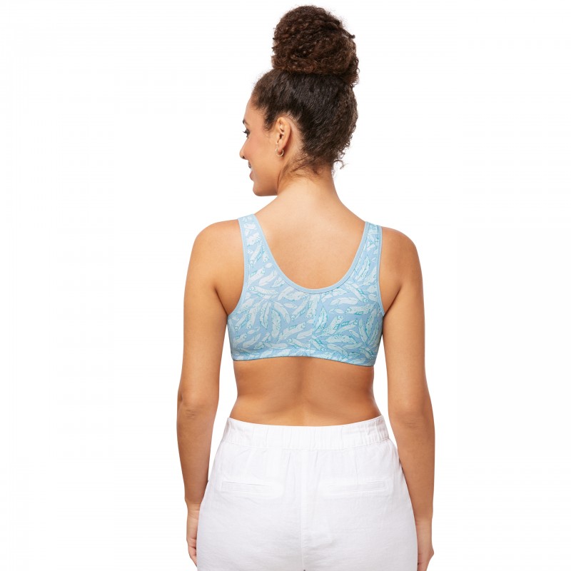 Biustonosz bawełniany wypoczynkowy aqua Amoena Frances SB 2128