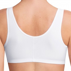 Miękki biustonosz wypoczynkowy bawełniany biały Amoena Frances SB 2128