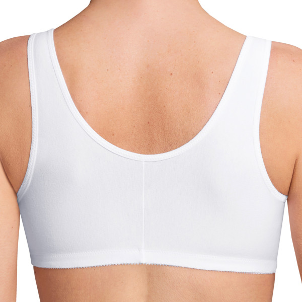 Miękki biustonosz wypoczynkowy bawełniany biały Amoena Frances SB 2128