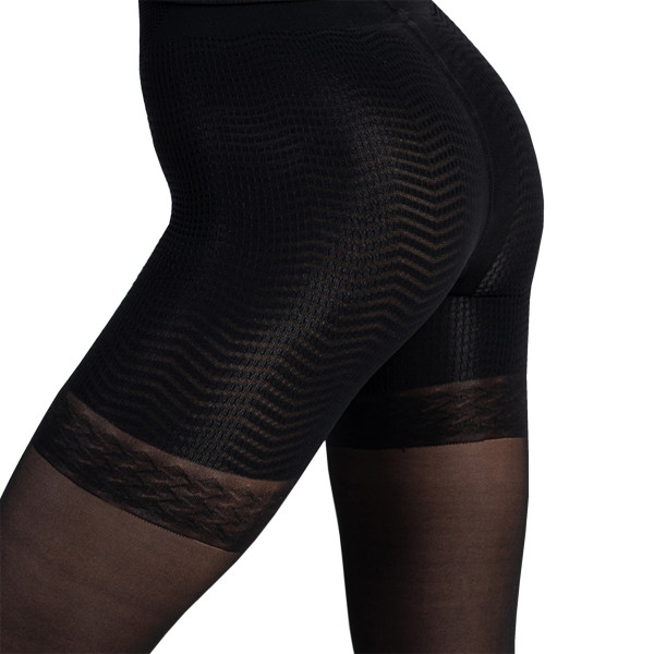 Rajstopy antycellulitowe Infrared Veera Czarne Den 40 13-17 mmHg – masaż mocny