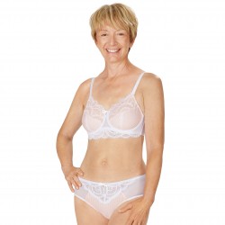 Elegancki biały gorset protetyczny dla amazonek Amoena Karolina wb