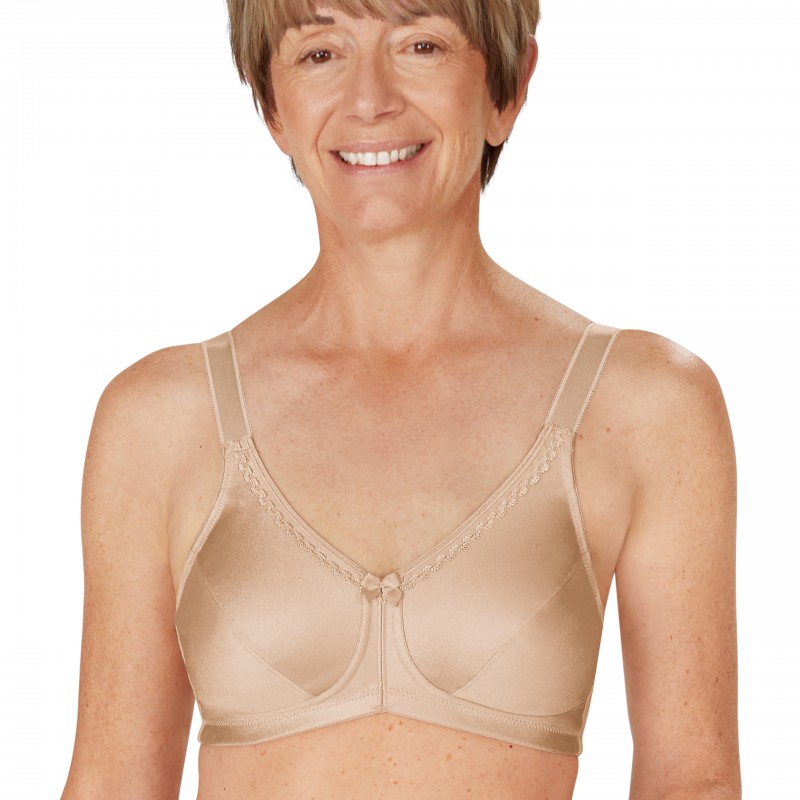 Biustonosz lśniący bez fiszbin miękki beżowy Amoena Rita SB 2004