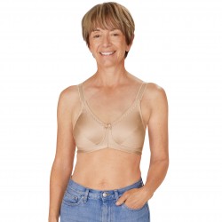 Biustonosz lśniący bez fiszbin miękki beżowy Amoena Rita SB 2004