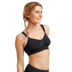 Biustonosz pooperacyjny uciskowy na zamek Carefix Anna czarny