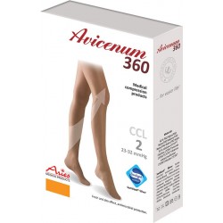 Rajstopy 2 klasa kompresji Aries Avicenum 360 DEN beżowe (natura)