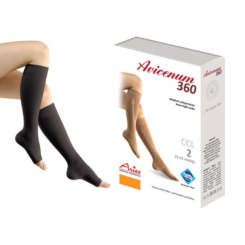 Podkolanówki medyczne na żylaki Aries Avicenum 360 DEN