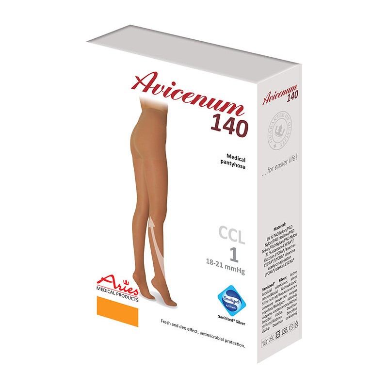 Rajstopy kompresyjne 1 go stopnia Aries Avicenum 140 DEN
